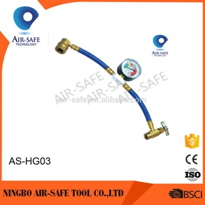 AS-HG03 DIY HVAC pressure charging hose with gauge