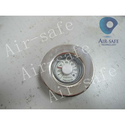 Pot lid thermometer for cookware