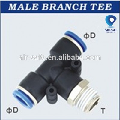 plastic black three director link pneumatic fittings